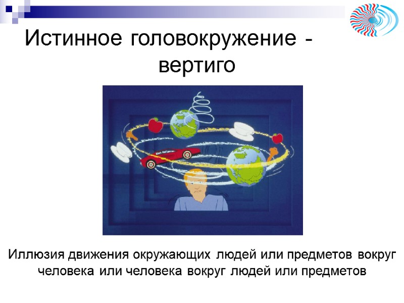 Истинное головокружение - вертиго Иллюзия движения окружающих людей Истинное головокружение - вертиго Иллюзия движения окружающих людей